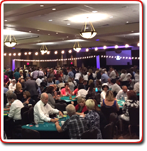 Roulette wheel at a casino party